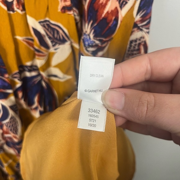 Garnet Hill Short Sleeve Drop Waist Floral Summer Day Dress Multicolor Size 6 - Picture 6 of 8